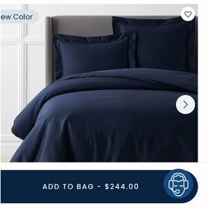 Company store navy queen duvet cover NWOT
